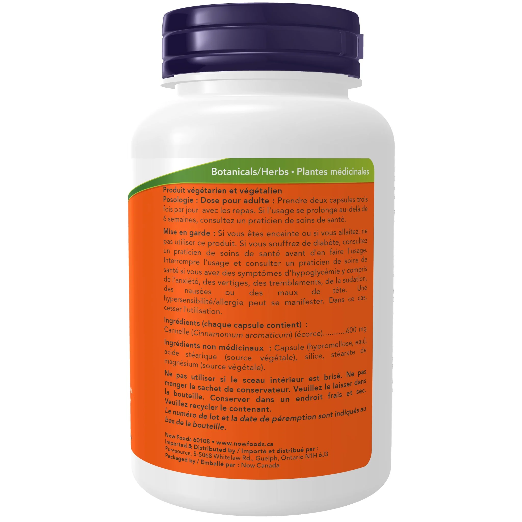 Now Cinnamon 600mg 120 Veg Capsules - Image 3