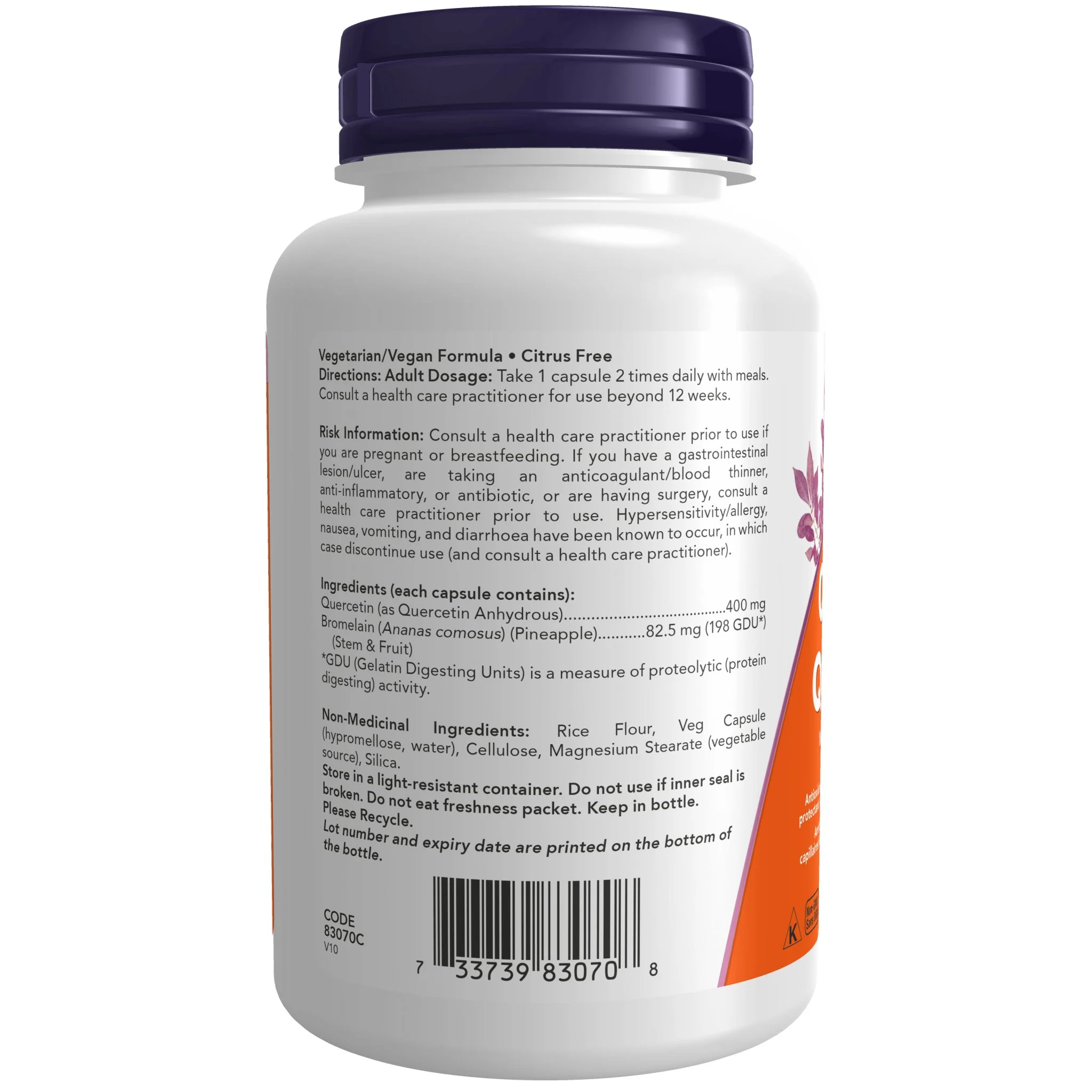 Now Quercetin With Bromelain Veg Capsules - Image 3